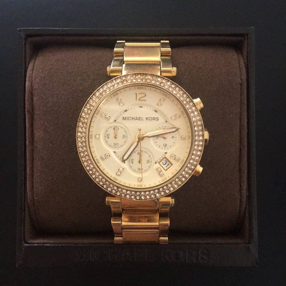 Michael Kors Gold Plated Parker Watch